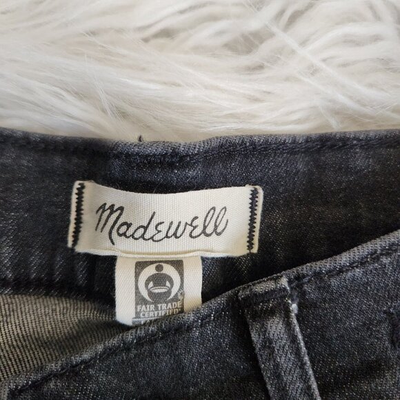 Madewell The Perfect Vintage Crop Jean Size 28 Black Raw Hem Jean‎ - Picture 2 of 15